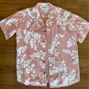 Pink Floral Button-Up Shirt